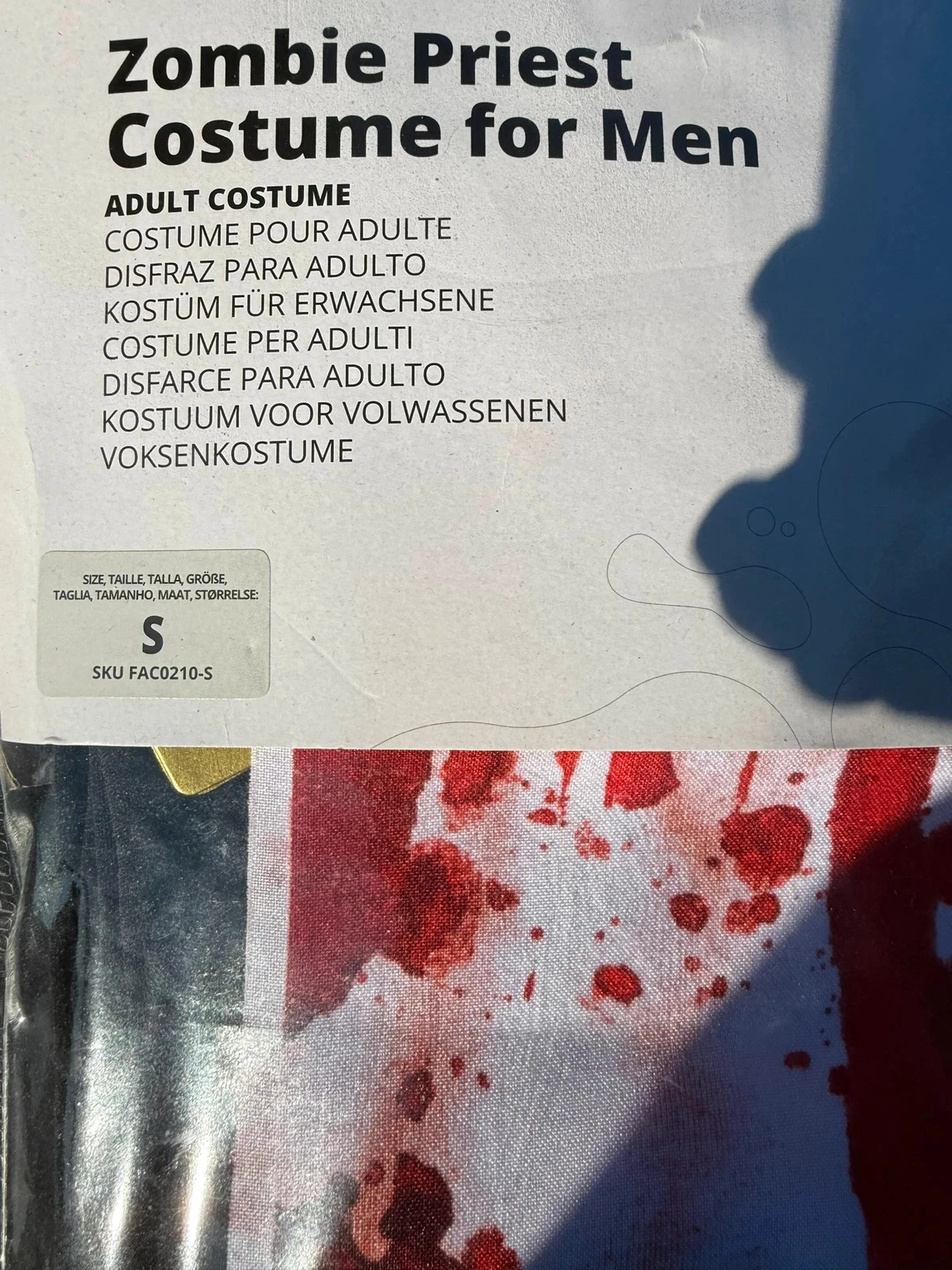 Used once zombie priest Halloween costume size small – photo 11